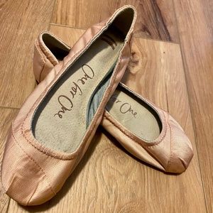 Toms size 7 satin ballet flats $40